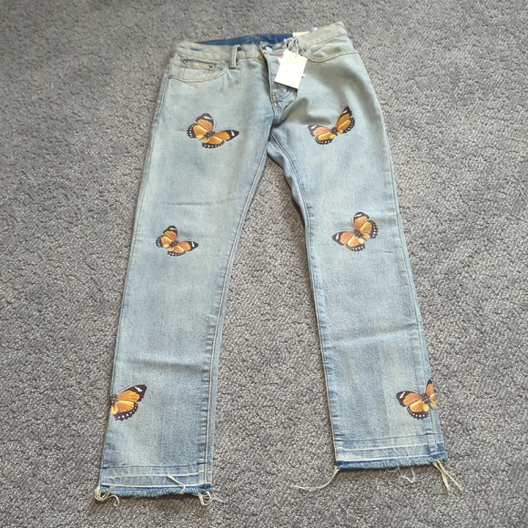 MNML Men's Butterfly Denim Button-fly - Picture 1 of 6